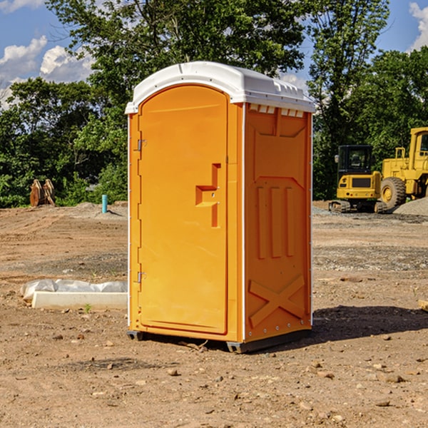 how often are the porta potties cleaned and serviced during a rental period in Madison County